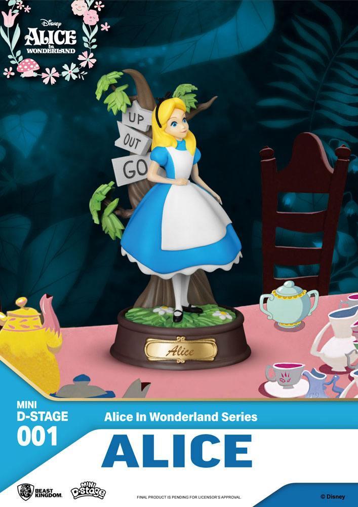 Alice in Wonderland Mini Diorama Stage PVC Staty Alice 10 cm