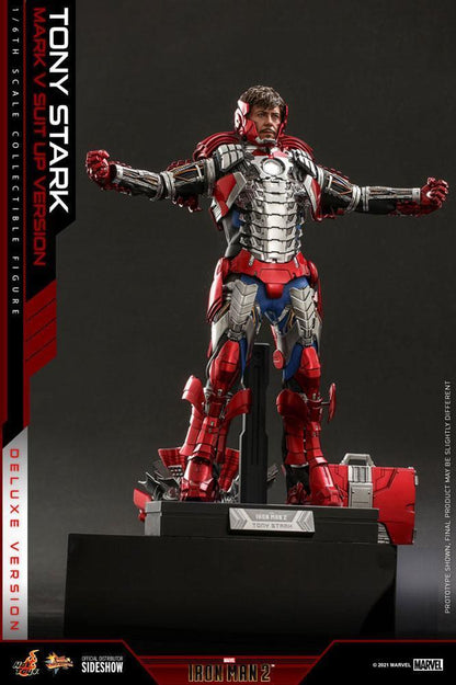 Iron Man 2 Movie Masterpiece Actionfigur 1/6 Tony Stark (Mark V Suit Up Version) Deluxe 31 cm