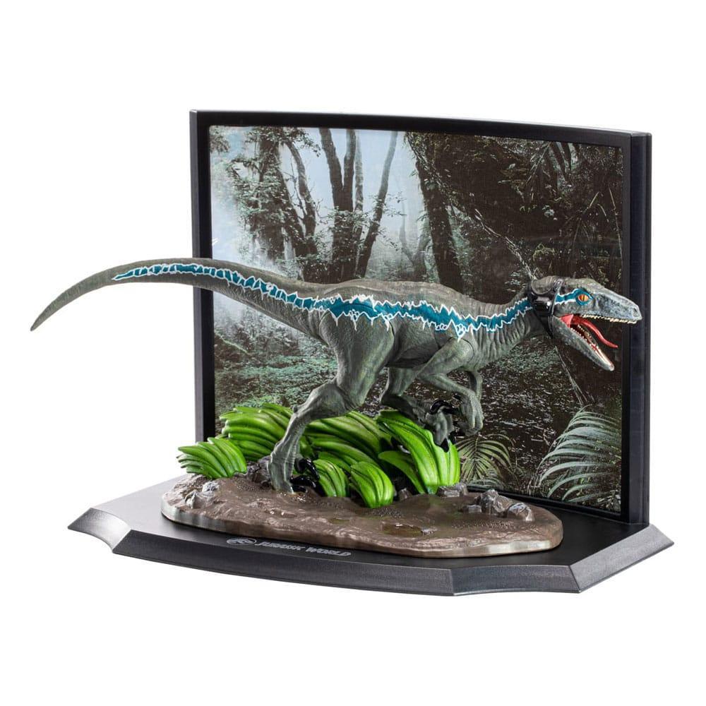 Jurassic Park Toyllectible Treasure Staty Velociraptor Blue Raptor Recon 8 cm