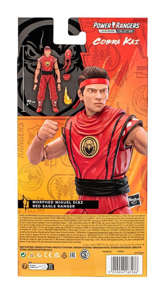 Power Rangers x Cobra Kai Lightning Collection Actionfigur Morphed Miguel Diaz Red Eagle Ranger 15 cm