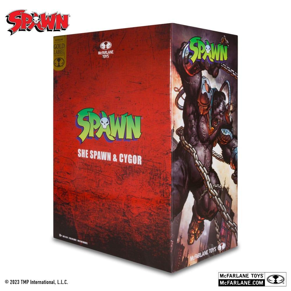 Spawn Actionfigurer Pack of 2 She Spawn & Cygor (Gold Label) 18 cm