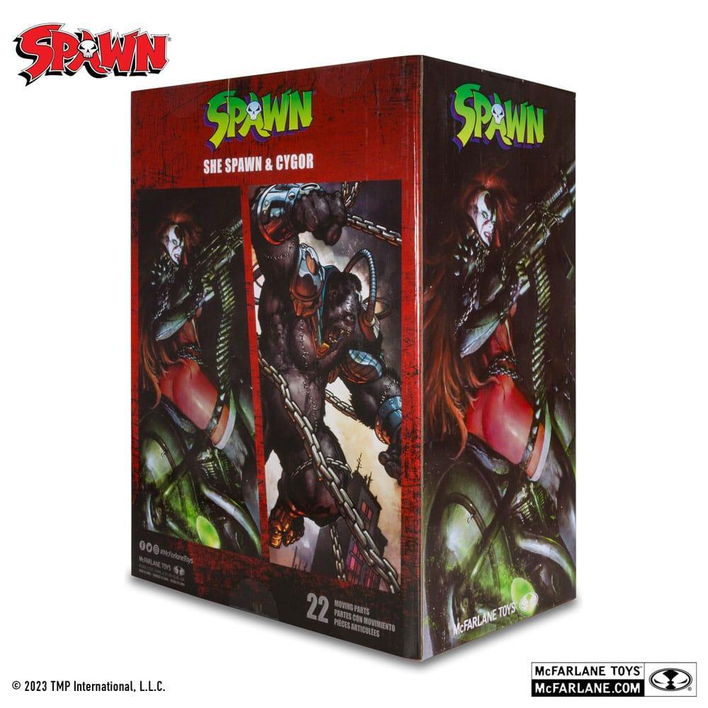 Spawn Actionfigurer Pack of 2 She Spawn & Cygor (Gold Label) 18 cm