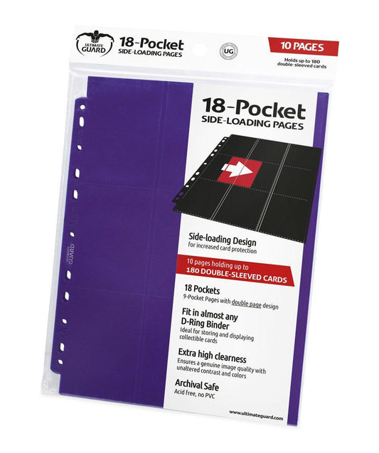 Ultimate Guard 18-Pocket Pages Side-Loading Purple (10)